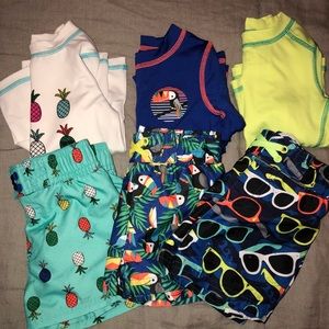 Baby Boy CAT & JACK Swimsuit Bundle